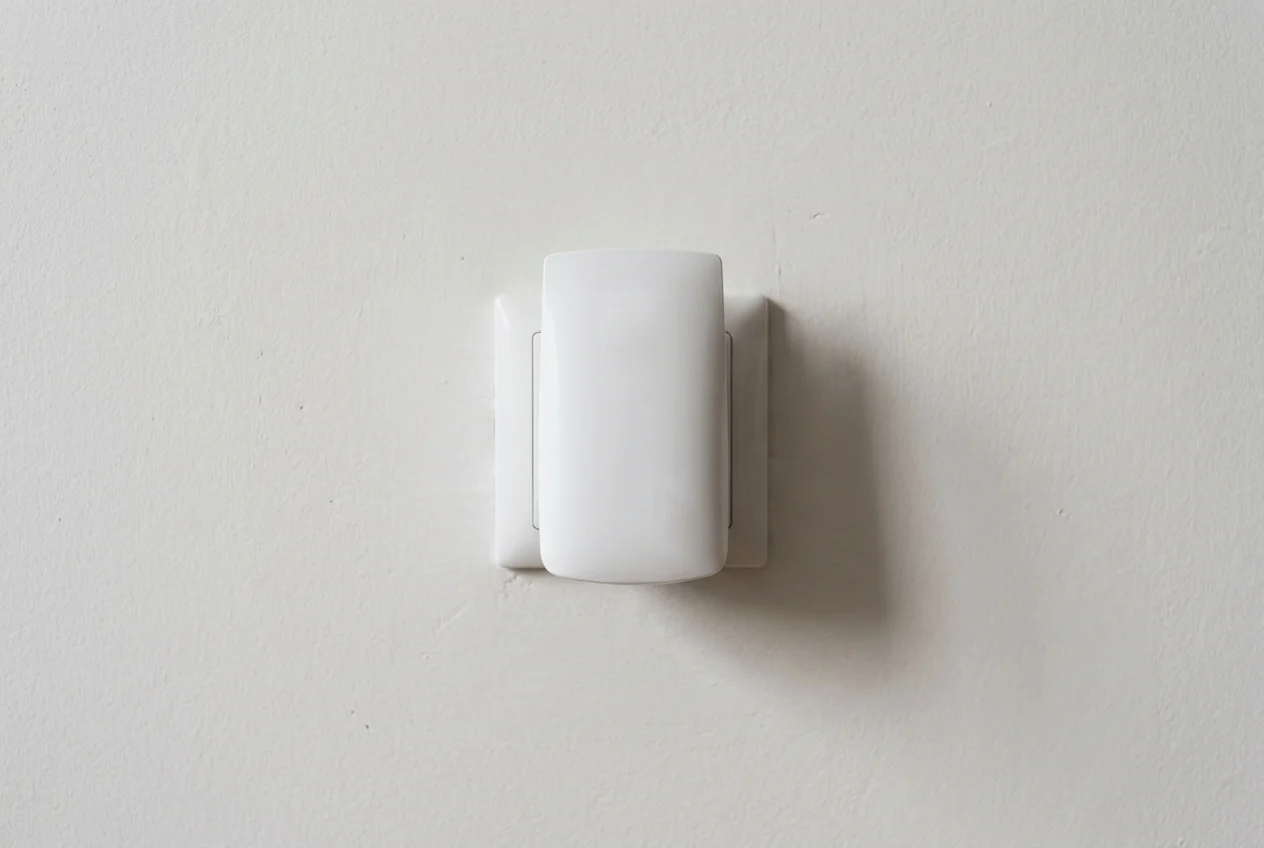 Weißer WLAN-Repeater in einer frei zugänglichen Wandsteckdose